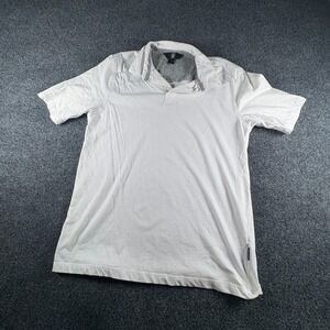 Volcom Polo Shirt Boys 14Y White Performance Golf Tennis UPF 30+ Protection